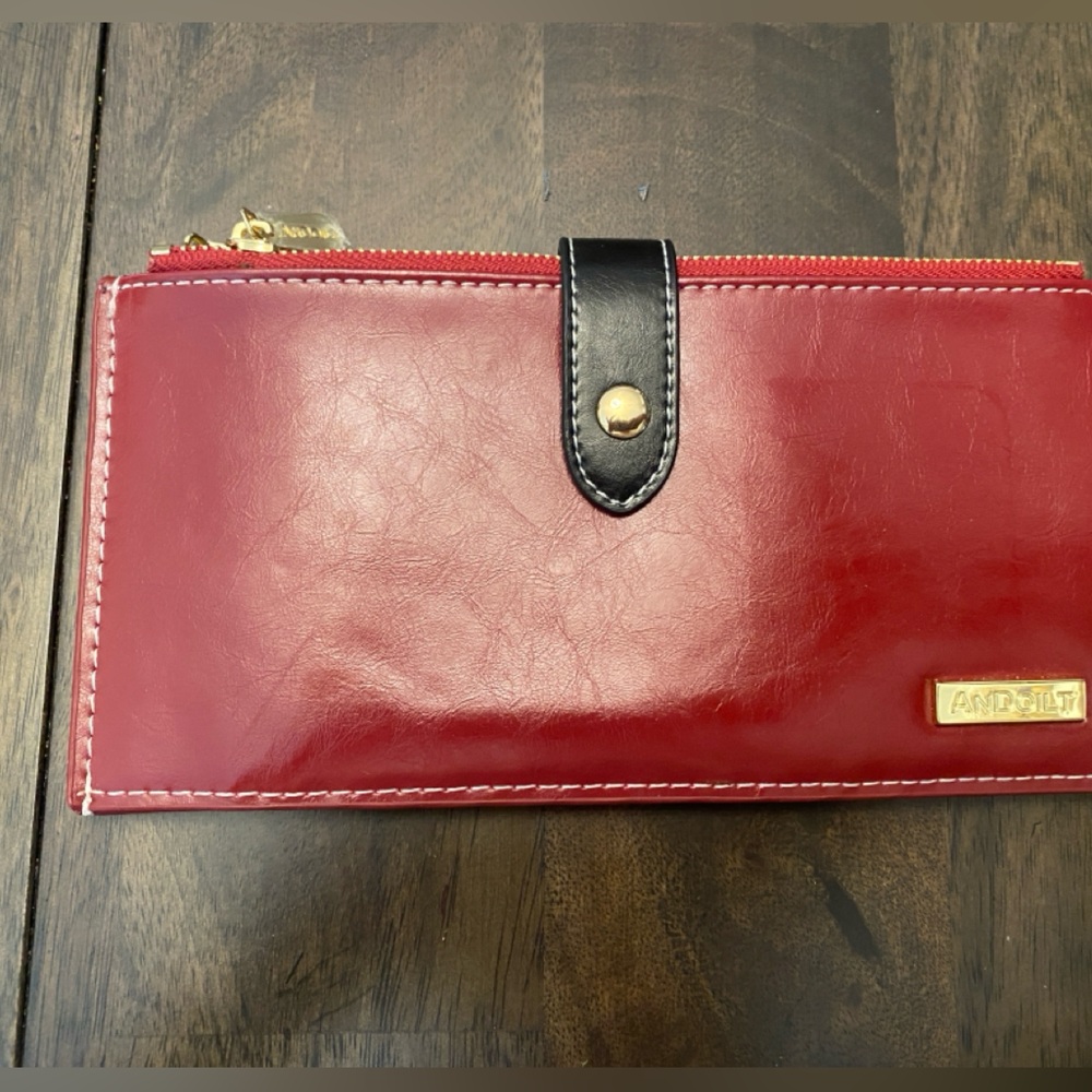 AnDoilt Red Wallet with Black Accent - Picture 3 of 7